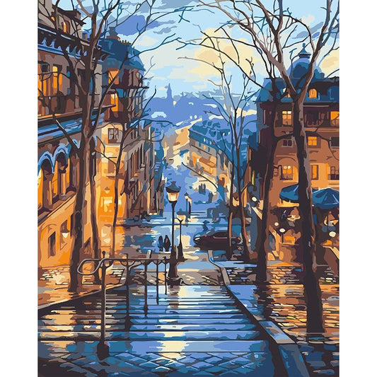 Paint By Number For Adults, City Paint By Number, Dusk Paint By Number, Scenery Paint By Number Suitable For Home Wall Decoration 16x20 Inch