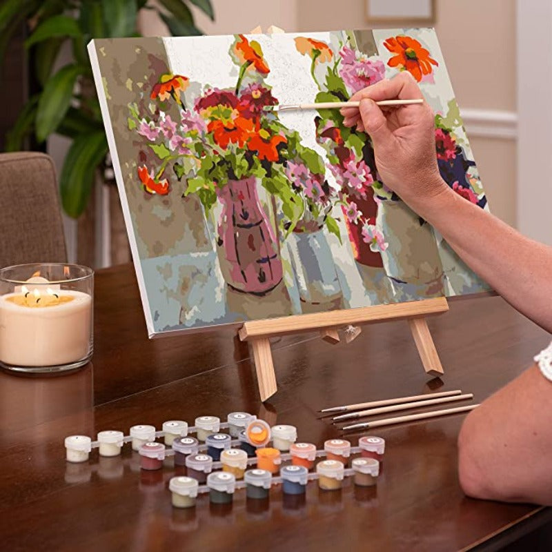 Paint by Numbers for Adults: Beginner to Advanced Number Painting Kit - Kits Include Acrylic Paint, Brushes and Wood Easel- (October)