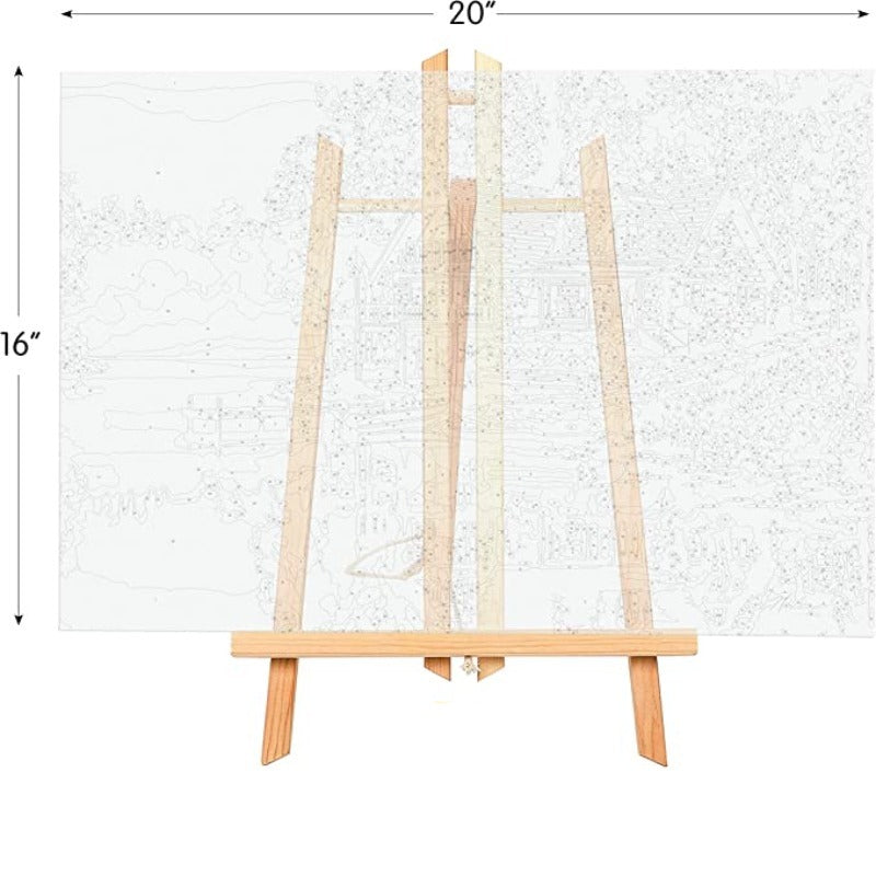 Paint by Numbers for Adults: Beginner to Advanced Number Painting Kit - Art Kits Include Acrylic Paint and Wood Easel (Morning Ride)