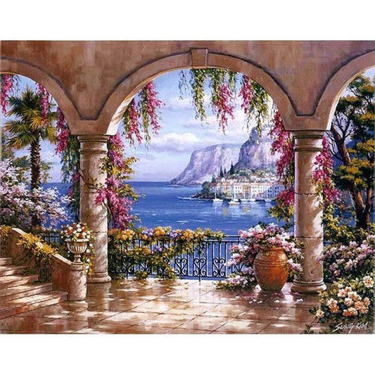 Beautiful Balcony View - DIY Painting By Numbers Kits