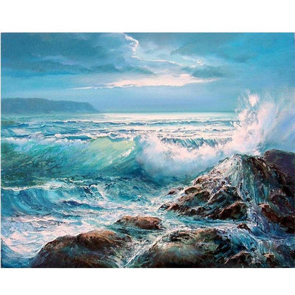 Waves Crashing - DIY Painting By Numbers Kit