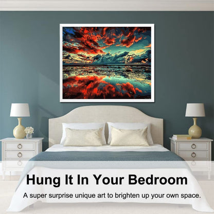Paint By Numbers For Adults,16" Lx20 W Canvas Pictures Drawing Paintwork With Paintbrushes, Acrylic Pigment-breathtaking Colorful Scenery