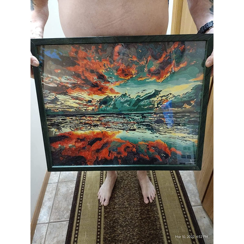Paint By Numbers For Adults,16" Lx20 W Canvas Pictures Drawing Paintwork With Paintbrushes, Acrylic Pigment-breathtaking Colorful Scenery