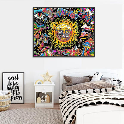 DIY Painting by Numbers Kits for Adults Mushroom, Paint by Number for Adults, Sun Flower Gifts Arts Crafts for Home Decor 16x20 Inch