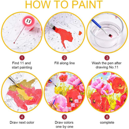 Paint by Number Moon Mushroom DIY Painting On Canvas Perfect for Paint by Numbers for Adults and Kids Students Beginner, for Home Wall Decor16x20 Inch