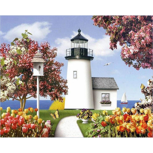 Lighthouse Garden - DIY Painting By Numbers Kit