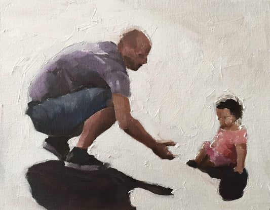 Father Playing With Daughter - DIY Painting By Numbers Kit