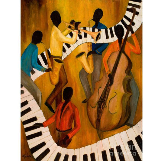 The Get-down Jazz Quintet - Larry Martin DIY Painting By Numbers Kit