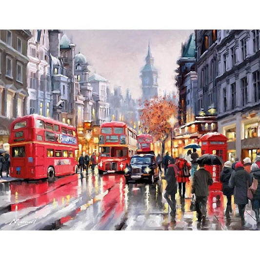 London Red Buses- DIY Painting By Numbers Kit