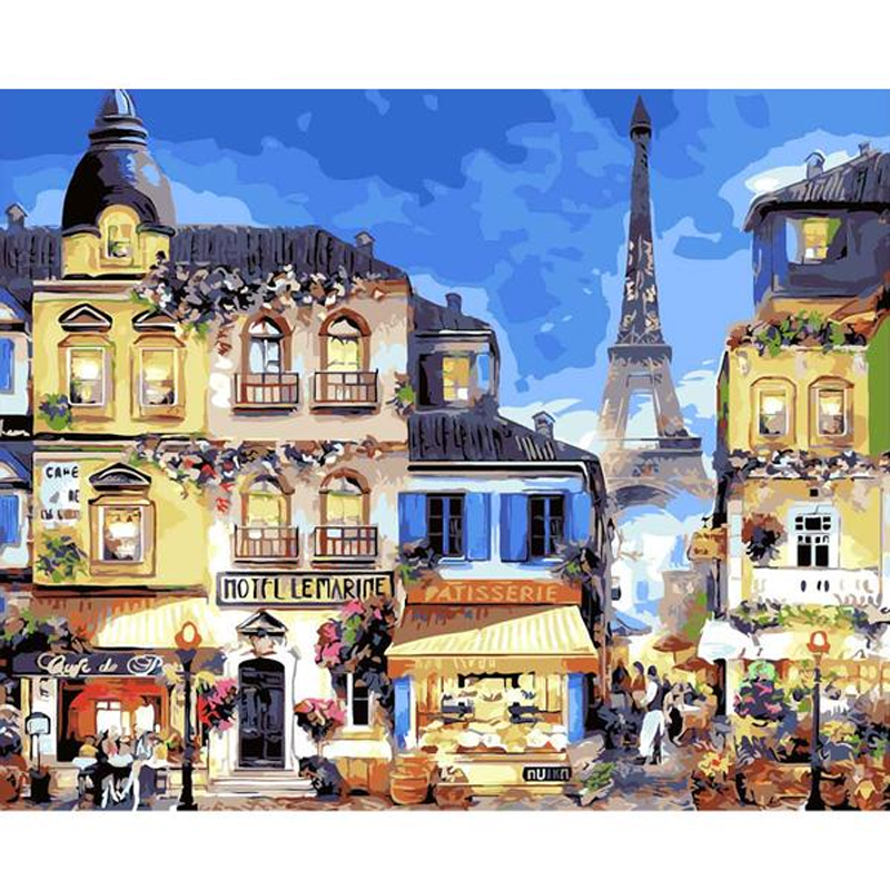 Paris At Night - DIY Painting By Numbers Kit – Paint Number Shop