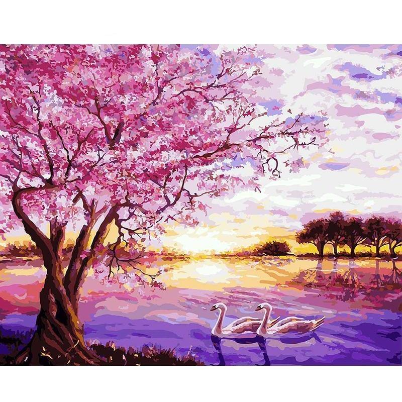 Purple Romantic DIY Painting By Numbers Kit