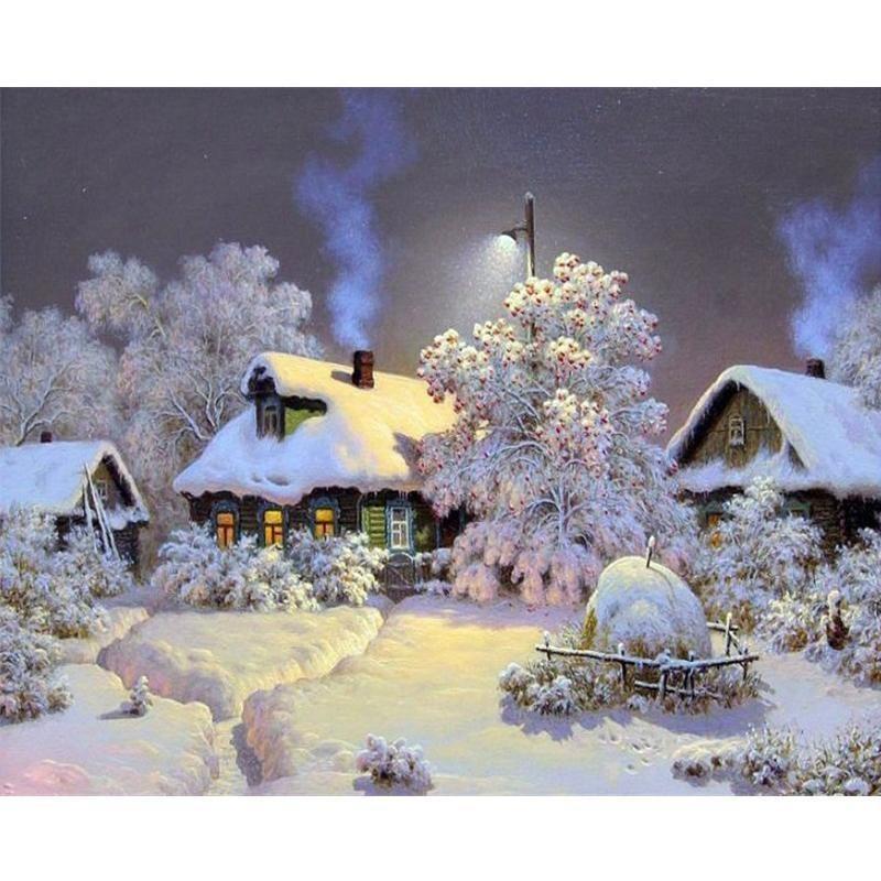 Snow House DIY Painting By Numbers Kit